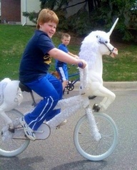 unicorn white bike